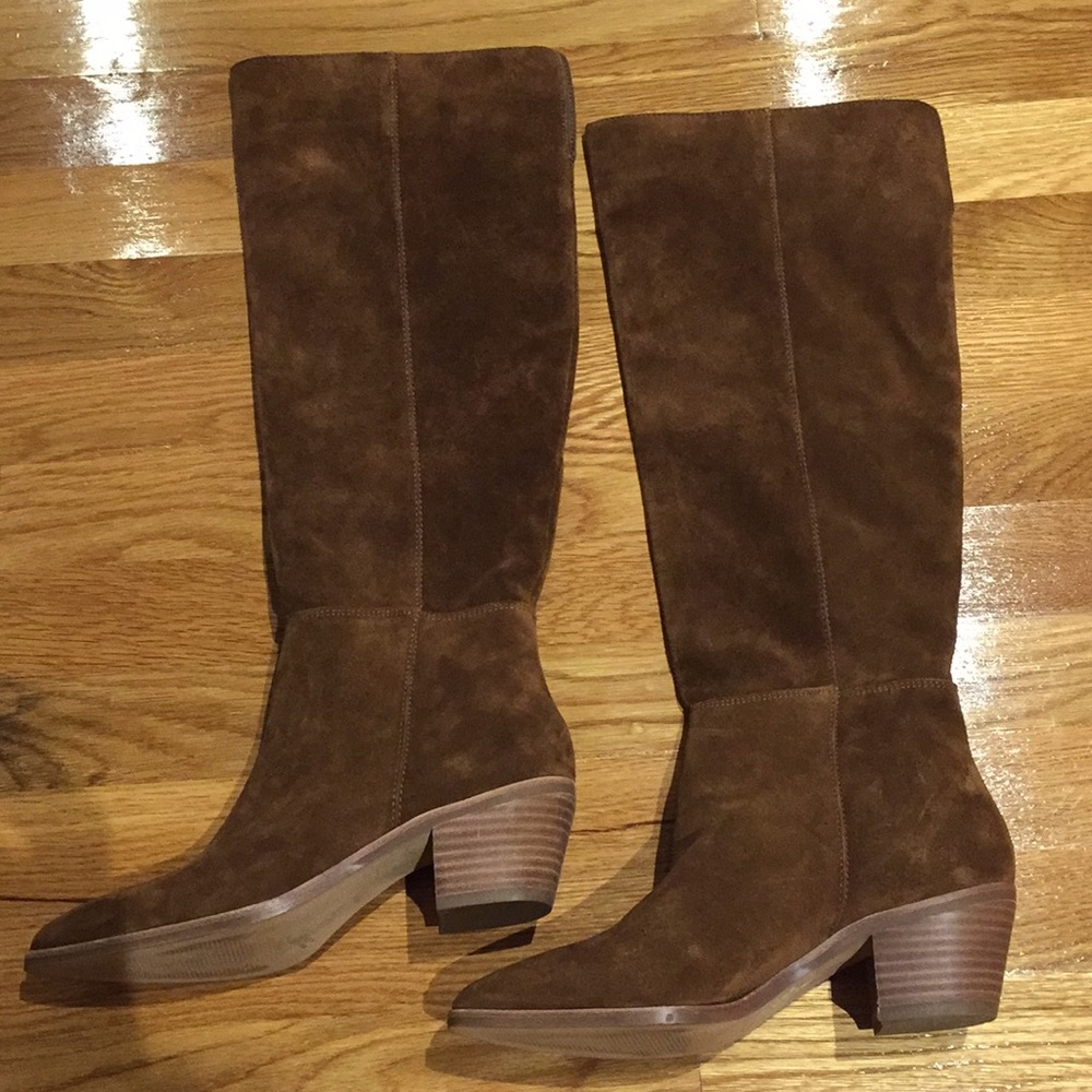 Steve Madden Cognac Leather Boots - Picture 2 of 8